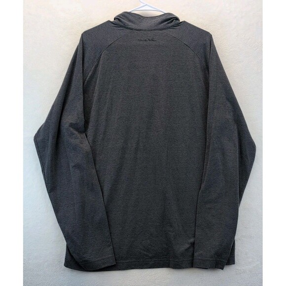 Travis Mathew Quarter Zip Pullover Men Large Gray/ Black Striped Stretchy - Picture 10 of 12